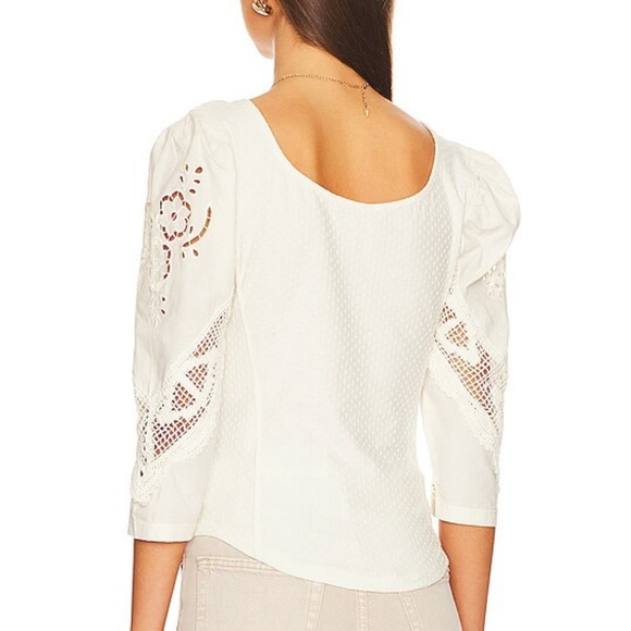 Free People Brunch Date Top in Moon Glow, NWT, Size XL - Picture 2 of 9